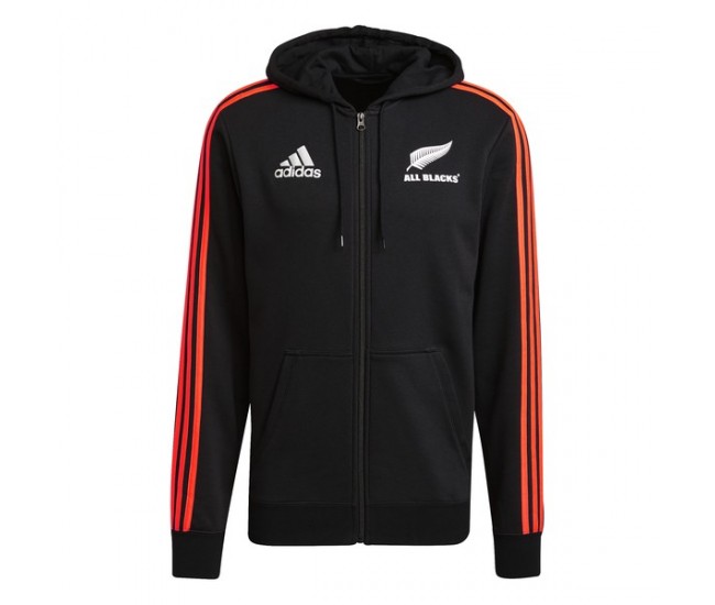 2021 All Blacks Rugby 3-Stripes Hoodie