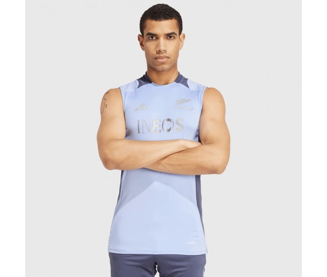 2024 All Blacks Rugby Mens Blue Singlet