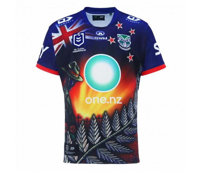 2024 New Zealand Warriors Rugby Mens Anzac Jersey